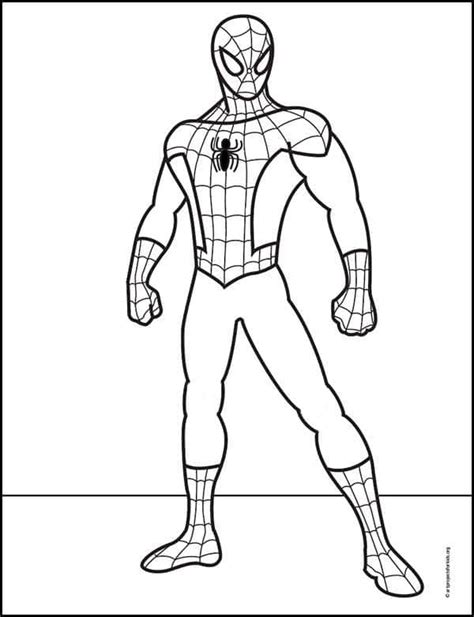 spider man drawing easy|spider man drawing without colour.